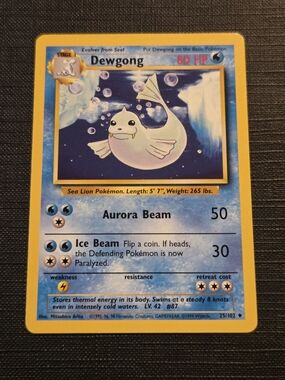 Pokemon Base Set 1999 DEWGONG Trading Card (25/102)